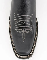 Ferrini Men's Blaze Leather Narrow Square Toe Boots Handcrafted - Black